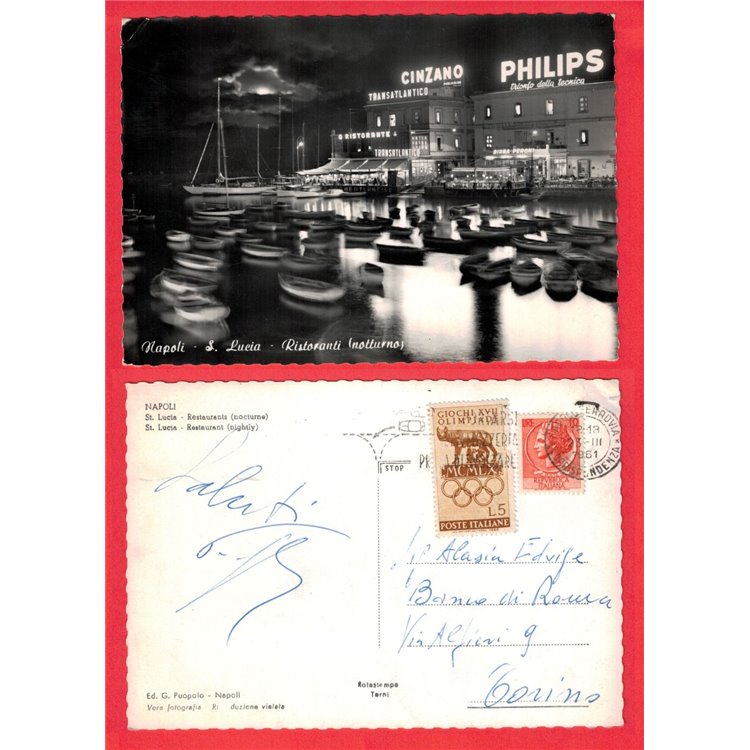 POSTAL CARD NAPLES SANTA LUCIA POSTAL CARD
