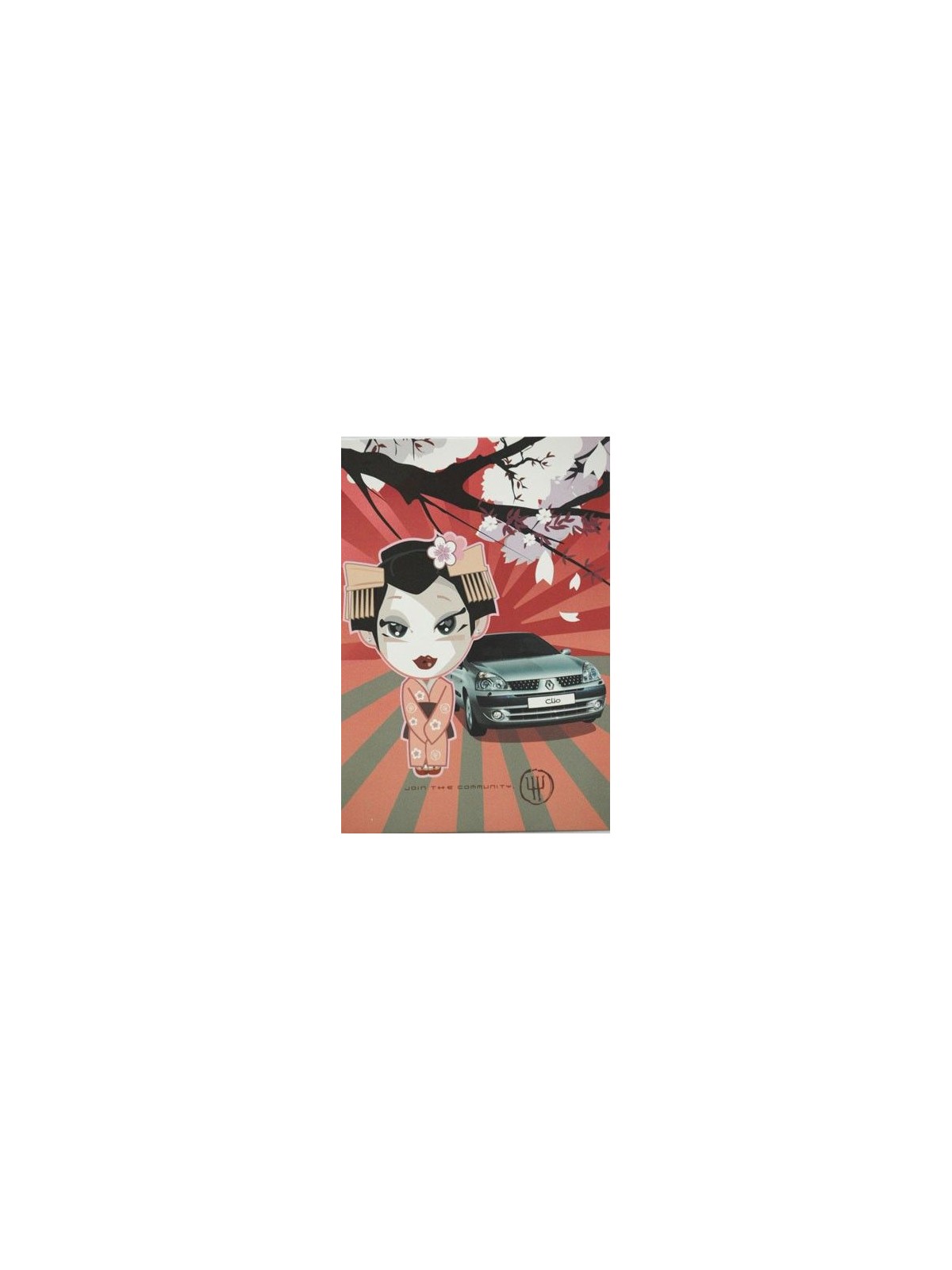CARTOLINA FREECARDS N° 019 RENAULT CLIO