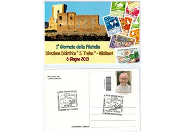 POST CARD 1st Philately Day, Misilmeri 6 June 2013 cb 1550 apg