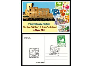 CARTOLINA 1ª Giornata della filatelia, Misilmeri 6 Giugno 2013 apg