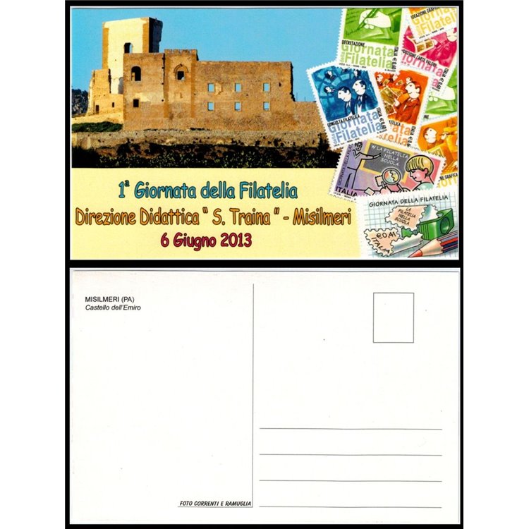 POSTCARD 1st Philately Day, Misilmeri, 6 June 2013