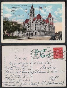 USA 1924 CARTOLINA VIAGGIATA SAINT PAUL MINNESOTA