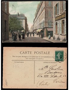 FRANCE 1907 POSTAL CARD Brest - Rue de la Mairie