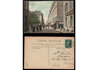 FRANCE 1907 POSTAL CARD Brest - Rue de la Mairie
