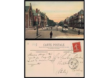 FRANCE 1907 POSTAL CARD Le Havre - Le Boulevard de Strasbourg