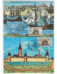 GERMANIA BRD - USA 1983 N° 4 Cartoline commemorative Concord