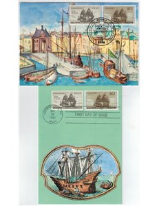 GERMANIA BRD - USA 1983 N° 4 Cartoline commemorative Concord
