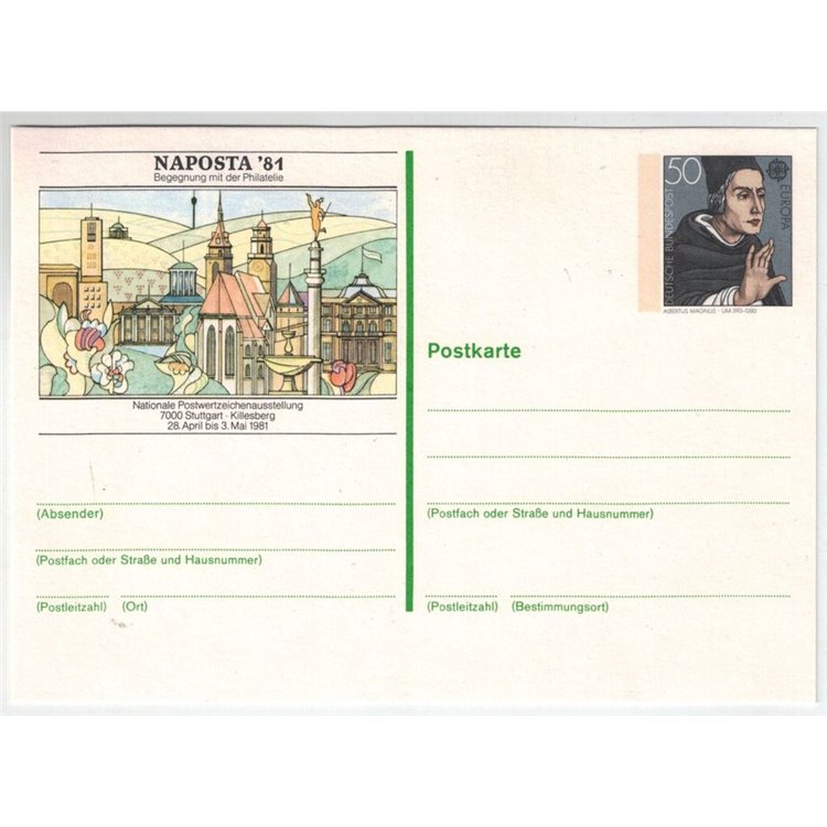 GERMANIA BRD 1981 Cartolina commemorativa Naposta 81