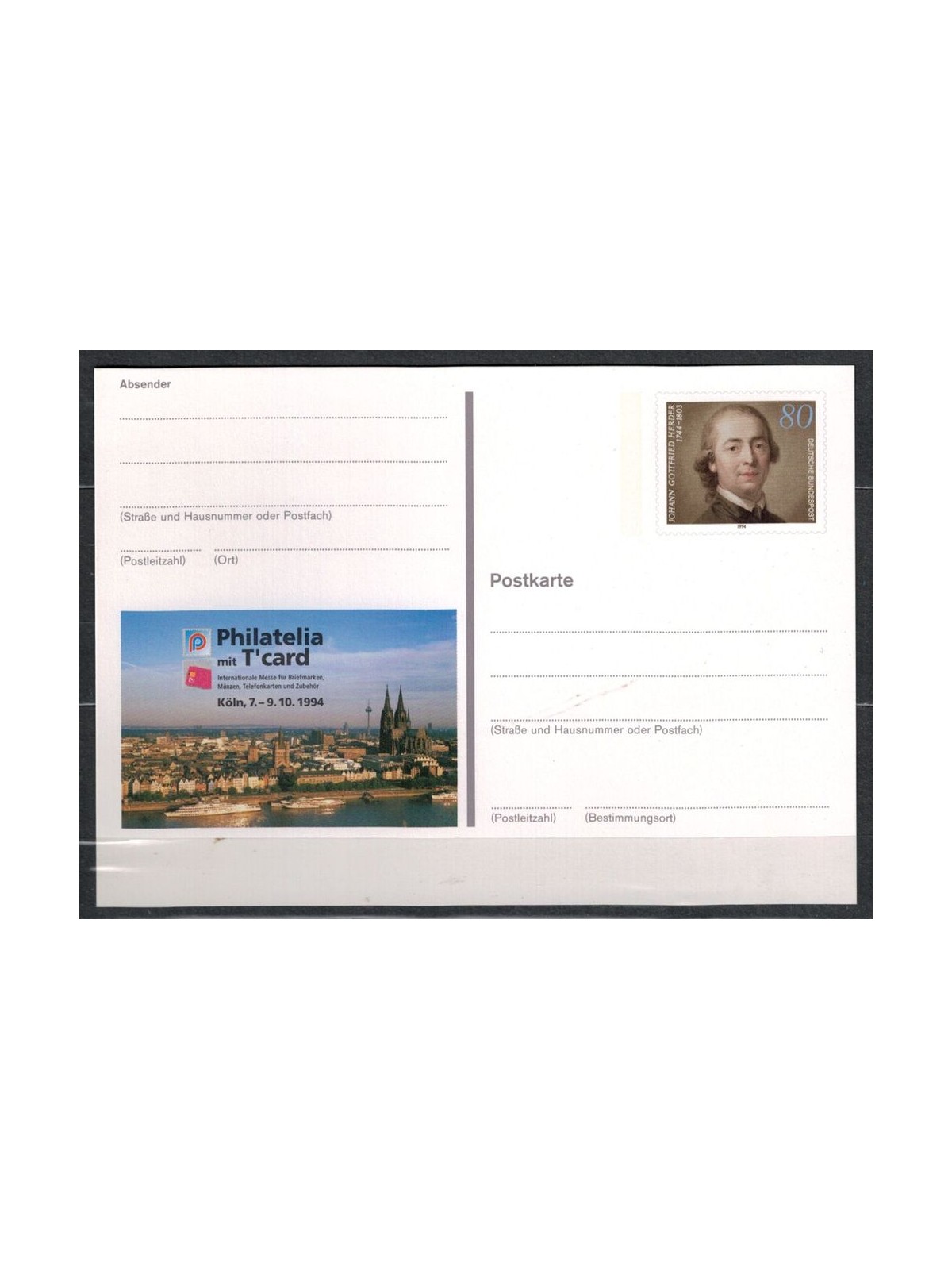 GERMANY FRG 1994 Commemorative postcard Philatelia