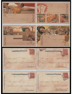 Opera Iris, lot of 12 traveled postcards