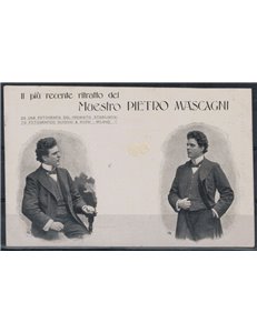 The most recent portrait of Maestro Pietro Mascagni, uncirculated postcard