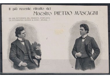 Il più recente ritratto del Maestro Pietro Mascagni, cartolina non viaggiata