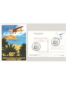 ITALY 2014 Postcard 65th International Air Tour of Sicily