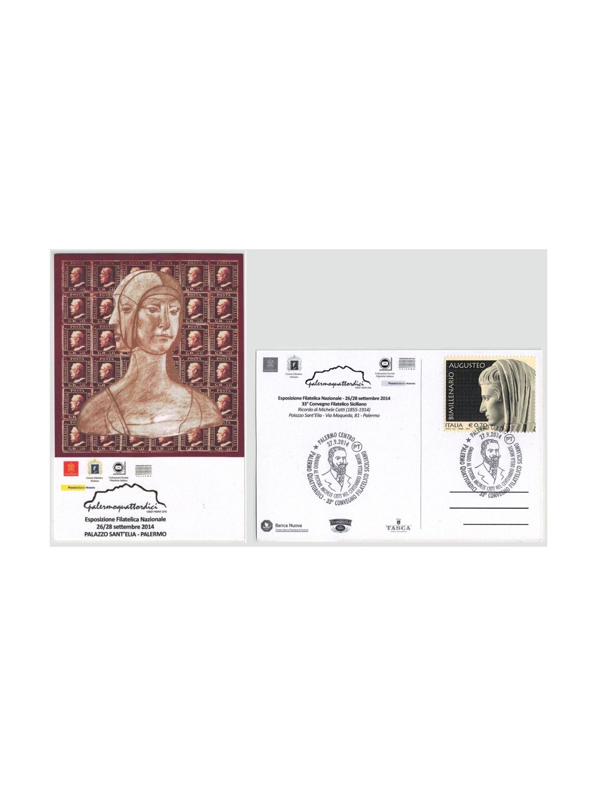 POSTCARD National Philatelic Exhibition Palermo.14