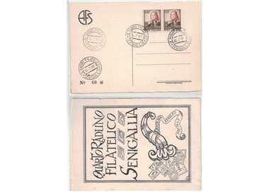 CARTOLINA IV raduno filatelico Senigallia 1951