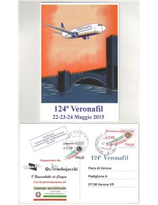CARTOLINA 124° Veronafil, volo Ryanair corriere speciale Palermo-Verona
