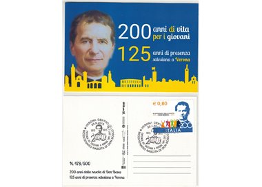 POSTCARD Bicentenary of the birth of Don Bosco issued by the Salesians