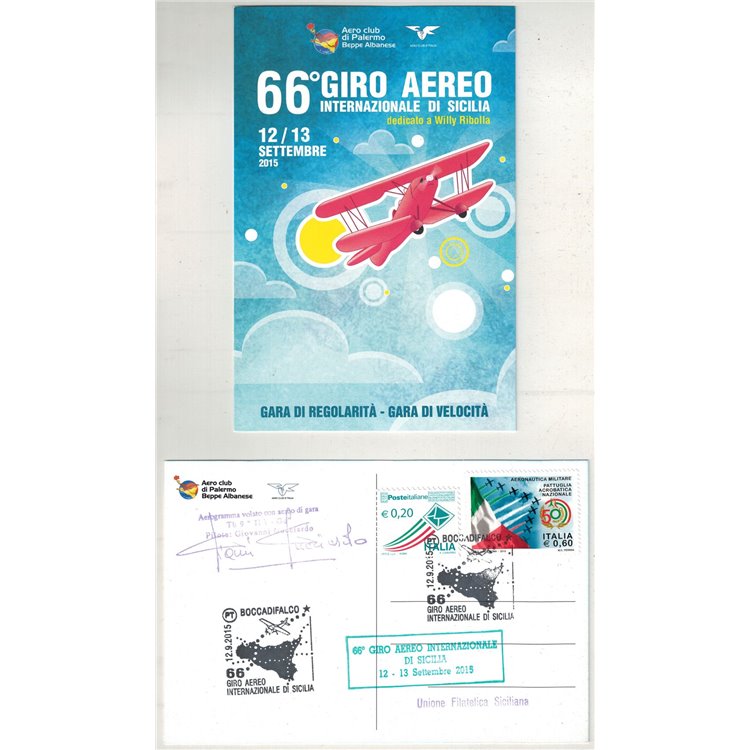 ITALY 2015 Postcard 66th International Air Tour of Sicily
