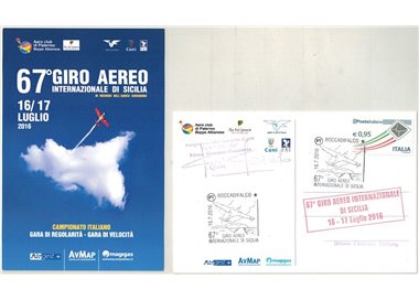 ITALIA 2016 Cartolina 67° Giro Aereo Internazionale di Sicilia