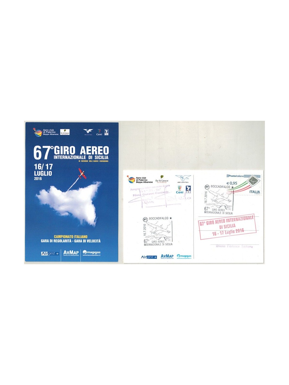 ITALY 2016 Postcard 67th International Air Tour of Sicily