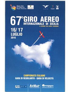 ITALIA 2016 Cartolina 67° Giro Aereo Internazionale di Sicilia