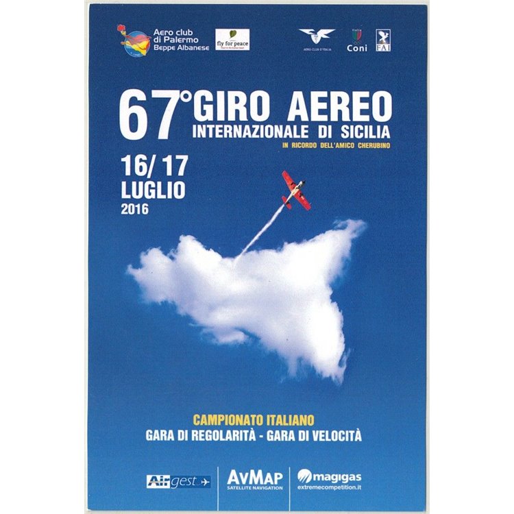 ITALIA 2016 Cartolina 67° Giro Aereo Internazionale di Sicilia