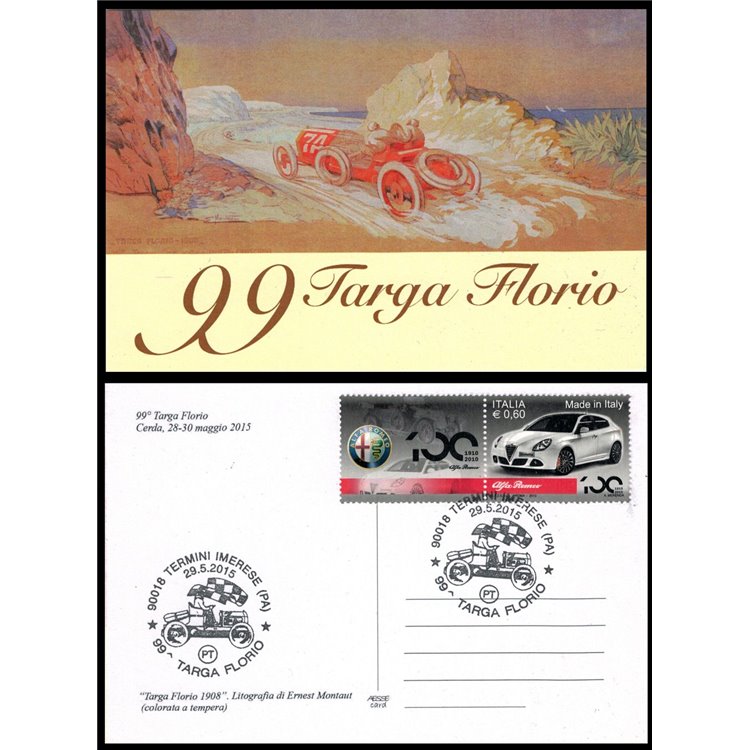 ITALIA 2015 Cartolina Ufficiale 99ª Targa Florio
