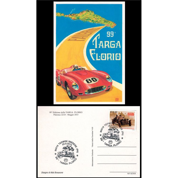 ITALIA 2015 Cartolina Ufficiale 99ª Targa Florio ed. Brovarone