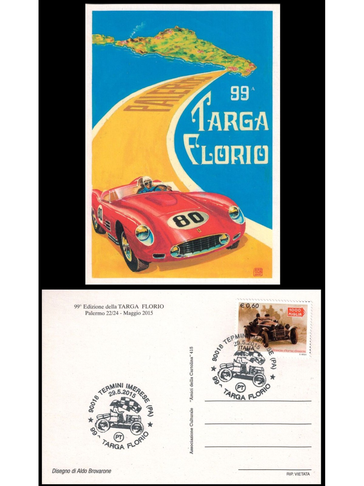 ITALIA 2015 Cartolina Ufficiale 99ª Targa Florio ed. Brovarone
