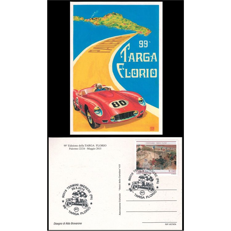 ITALIA 2015 Cartolina Ufficiale 99ª Targa Florio ed. Brovarone 2
