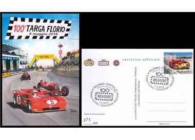 ITALIA 2016 Cartolina Ufficiale 100ª Targa Florio