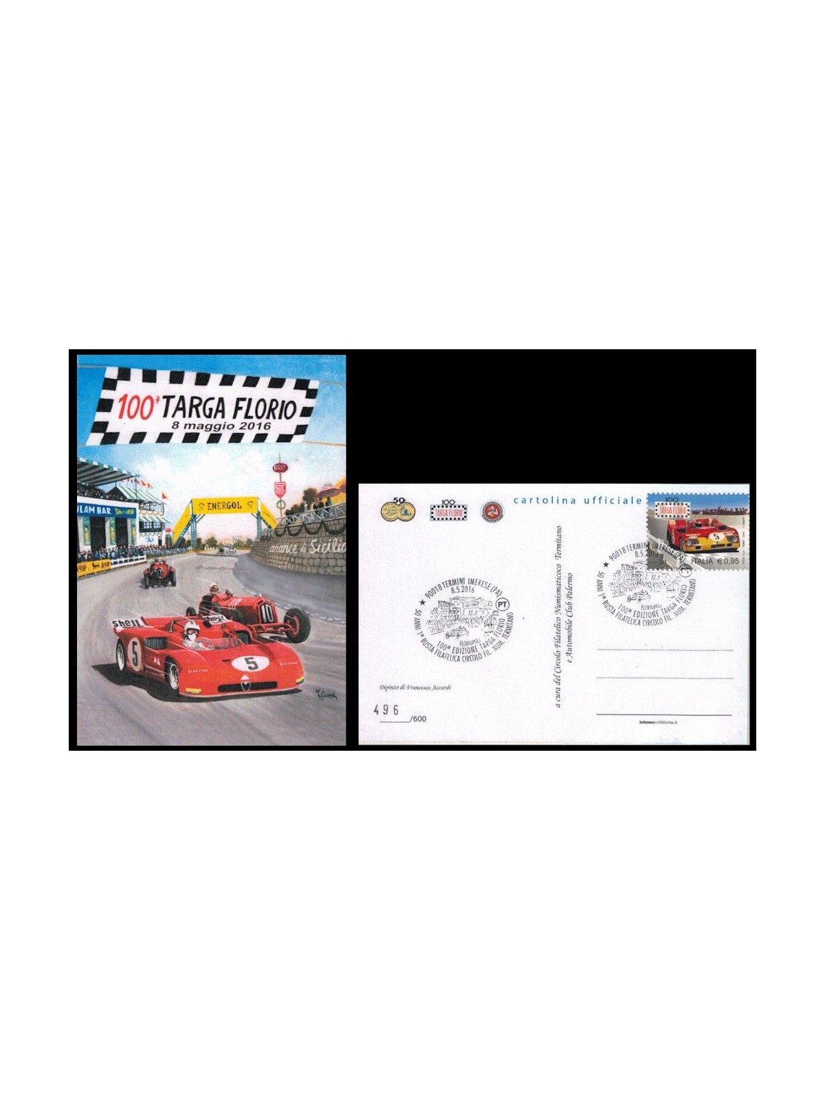 ITALY 2016 Official Postcard 100th Targa Florio (2)