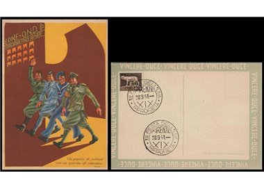 POSTCARD Fascist Propaganda, Armed Forces Recreation Club