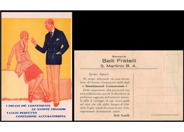 CARTOLINA Sartoria Belli Fratelli (S. Martino B. A.)