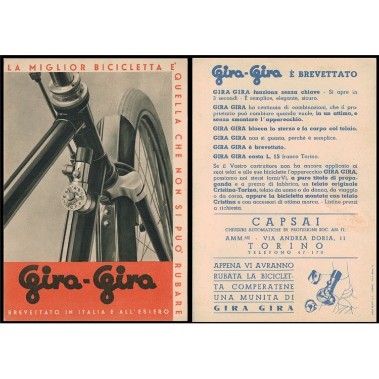 CARTOLINA Gira-Gira Capsai (Torino)