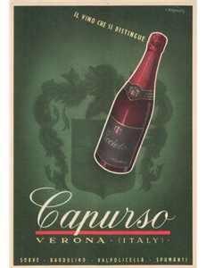 CARTOLINA Il vino che si distingue, Nunzio Capurso (Verona)