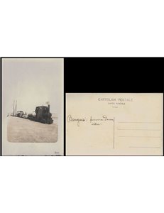 POSTCARD Decauville Railway (Benghazi), train in motion