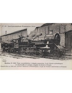 CARTOLINA Les Locomotives Françaises, Locomotiva Consolidation 4343