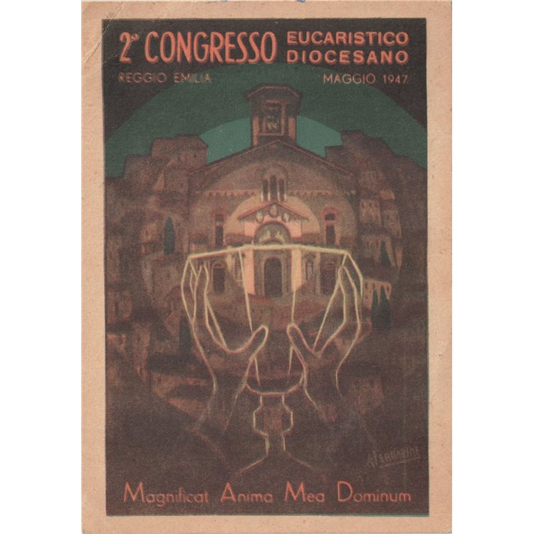 CARTOLINA 2° Congresso Eucaristico Diocesano (Reggio Emilia 1947)