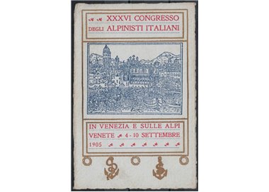 POSTCARD 36th Congress of Italian Mountaineers (Venice 1905)