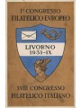 CARTOLINA 1° Congresso Filatelico Europeo e 18° Italiano (Livorno 1931)