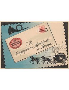 CARTOLINA 24° Congresso Filatelico Italiano (Brescia 1949)