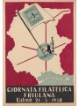 CARTOLINA 1ª Giornata Filatelica Friulana (Udine 1950)