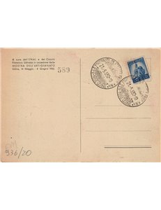 CARTOLINA 1ª Giornata Filatelica Friulana (Udine 1950)