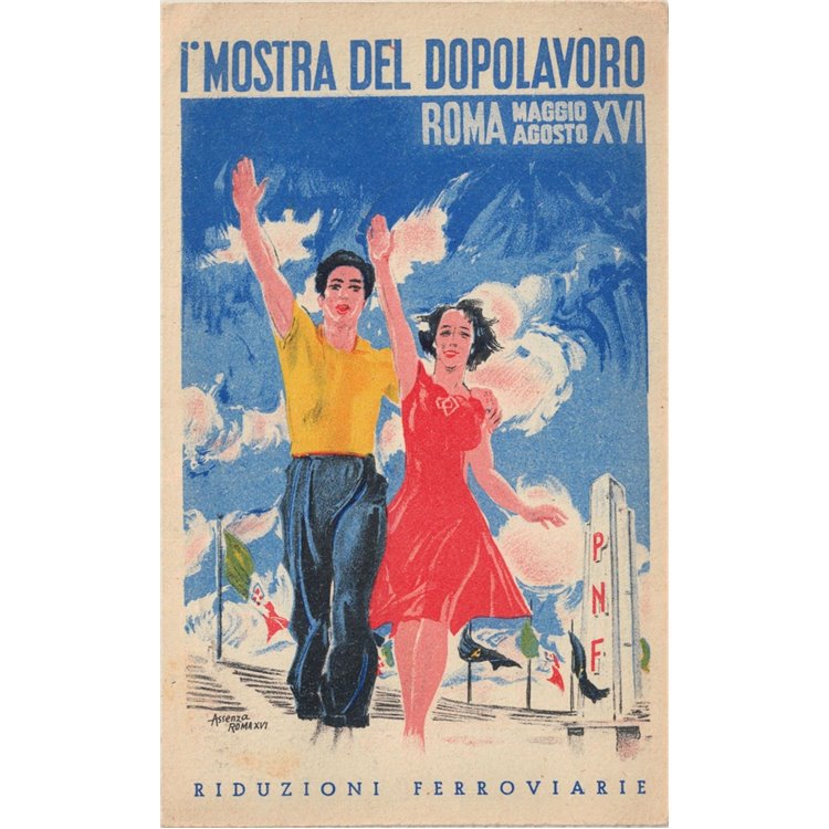 CARTOLINA 1ª Mostra del Dopolavoro (Roma 1938)