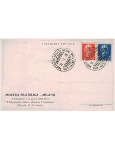 CARTOLINA Mostra Filatelica (Milano 1946)