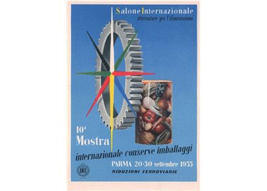 POSTCARD 10th International Exhibition of Canned Food and Packaging (Parma 1955)
