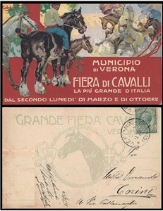 CARTOLINA Grande Fiera di Cavalli (Verona 1913)