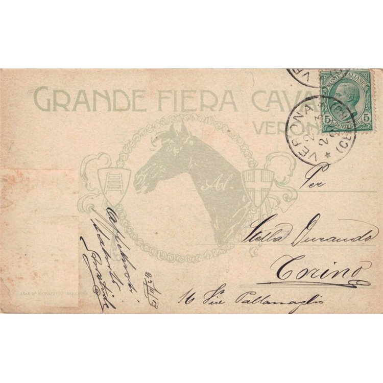 CARTOLINA Grande Fiera di Cavalli (Verona 1913)