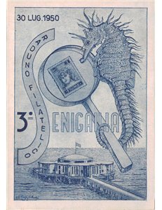 CARTOLINA 3° Raduno Filatelico (Senigallia 1950)
